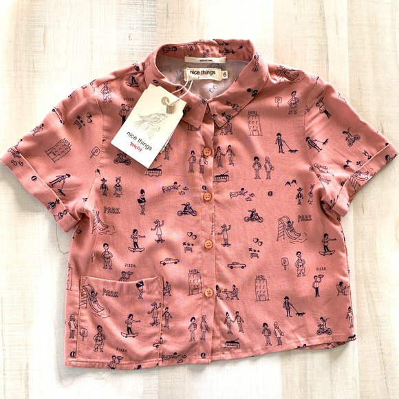 Nice Things Mini Camp Shirt w/ Pocket - Picture 3 of 9